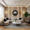 Rectangular Peripheral Modern False Ceiling Design with Recessed Lights