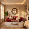 Modern Gypsum False Ceiling Design with Peripheral Layout and Paint Finish