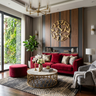 Contemporary Wood Finish Wall Design with Textured Wood Panels for Foyers
