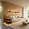 Space Saving Design with Functional Wall and Multi Use Storage