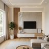 Single Layer Gypsum Contemporary False Ceiling Design with Cove and Spotlights