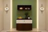 Wood Crockery Unit with Upper Compartments And Lower Cabinet