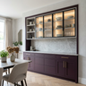 Purple and Grey Crockery Unit with Side Shelving