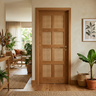 Swing Single Bedroom Door Design with Cane Panels