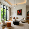 Rectangular Gypsum False Ceiling Design with Cove Lights