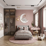 Plain Gypsum False Ceiling with Track Spotlights and Brass Star Pendant Lights