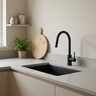 Undermount Single Bowl Granite Kitchen Sink Design with Basin