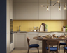 Kitchen Backsplash Tile Design with Horizontal Brick Layout