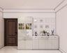 Modern Dining Room White Crockery Unit Design with Glossy Finish