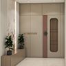 Contemporary Entrance Door Design with Swing Single Door Matte Finish