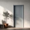 Minimal Bedroom Swing Single Panel Door Design with Matte Finish