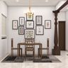 Traditional 4-Seater Dining Room Design with Solid Wood Table