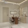 Contemporary Single Layer False Ceiling Design with Spot and Cove Lighting