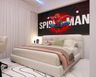 Contemporary Kids Bedroom Design with Spiderman Theme Headboard Wall