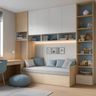 Contemporary Kids Bedroom Design with Daybed with Integrated Storage Drawers