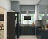 Laguna Blu Modern U-Shaped Kitchen Design with Glossy Cabinets