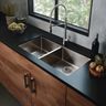 Integrated Double Bowl Stainless Steel Kitchen Sink Design