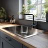 Stainless Steel Top Mount Kitchen Sink Design Single Bowl
