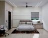 Modern Master Bedroom Design With Low Bed and Window Bench Storage