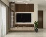 Contemporary TV Unit Design with Tall Display Cabinet and Console