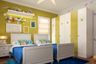 Modern Olive Green Kids Bedroom Wall Paint Design