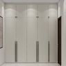 5-Door Modern Swing Wardrobe Design in White Matte Finish