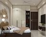 Modern 3-Door Wardrobe Design with Swing Doors and Display Shelving