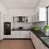 Contemporary White Kitchen - Livspace