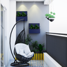 Colourful Balcony With Mini Garden Area - Livspace