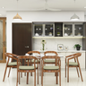 Vast Dining Room With Subtle Colours - Livspace