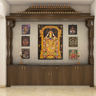 Traditional Spacious Pooja Room Design with Maximum Storage - Livspace
