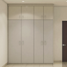 Simple Grey Wardrobe Design - Livspace