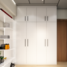 White L-Shaped Wardrobe - Livspace
