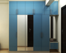 Blue Tinted Wardrobe - Livspace