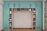 Aqua-Blue Wardrobe Design - Livspace