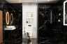 Spacious Black Bathroom Design - Livspace