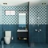 Blue Monochrome Bathroom Design - Livspace