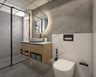 Grey And White Bathroom Design - Livspace