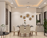 6-Seater Dining Room With False Ceiling - Livspace