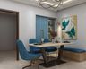 Gorgeous Blue-Themed Dining Room - Livspace