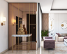 Foyer Design With Glass Panelled Wall - Livspace