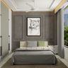 Grey-Themed Compact Guest Bedroom Design - Livspace