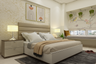 Modern Beige Guest Bedroom -Livspace