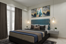 Blue-Themed Guest Bedroom - Livspace