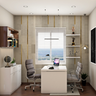 White Home Office Design - Livspace