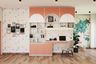 Home Office In Pink And White - Livspace