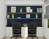 Scandinavian Blue Home Office - Livspace