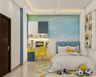 Yellow And Blue Kid's Bedroom - Livspace