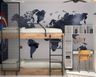 Kid's Bedroom Design With World Map - Livspace