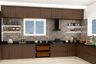 Spacious Wooden Kitchen Design - Livspace
